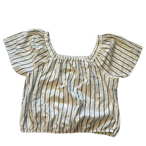Falls Creek Square Neck Top White Women Size 1X